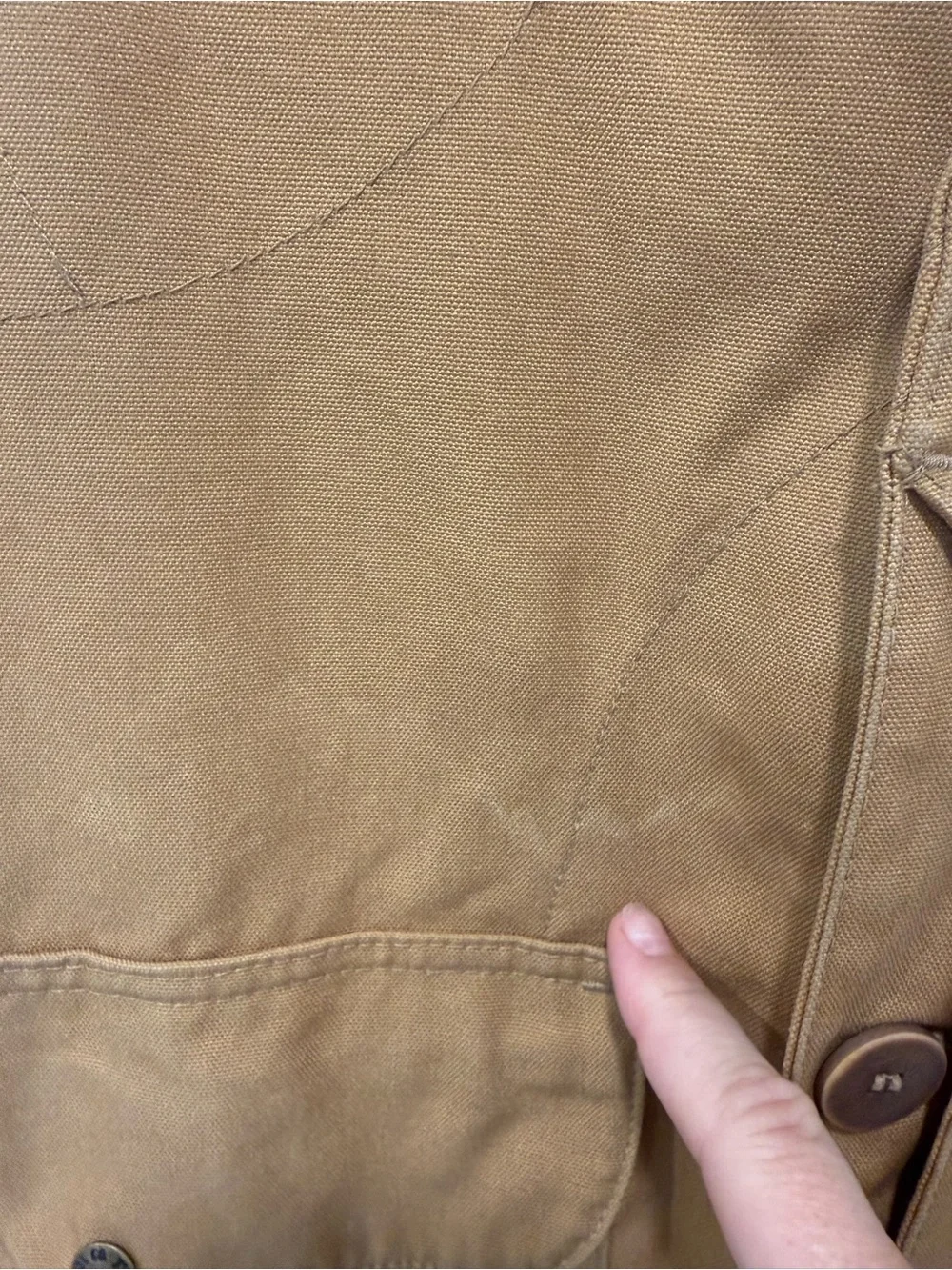 Filson Style 10493 Hunting Field Vest XL Tan Canvas Made USA Cotton Button